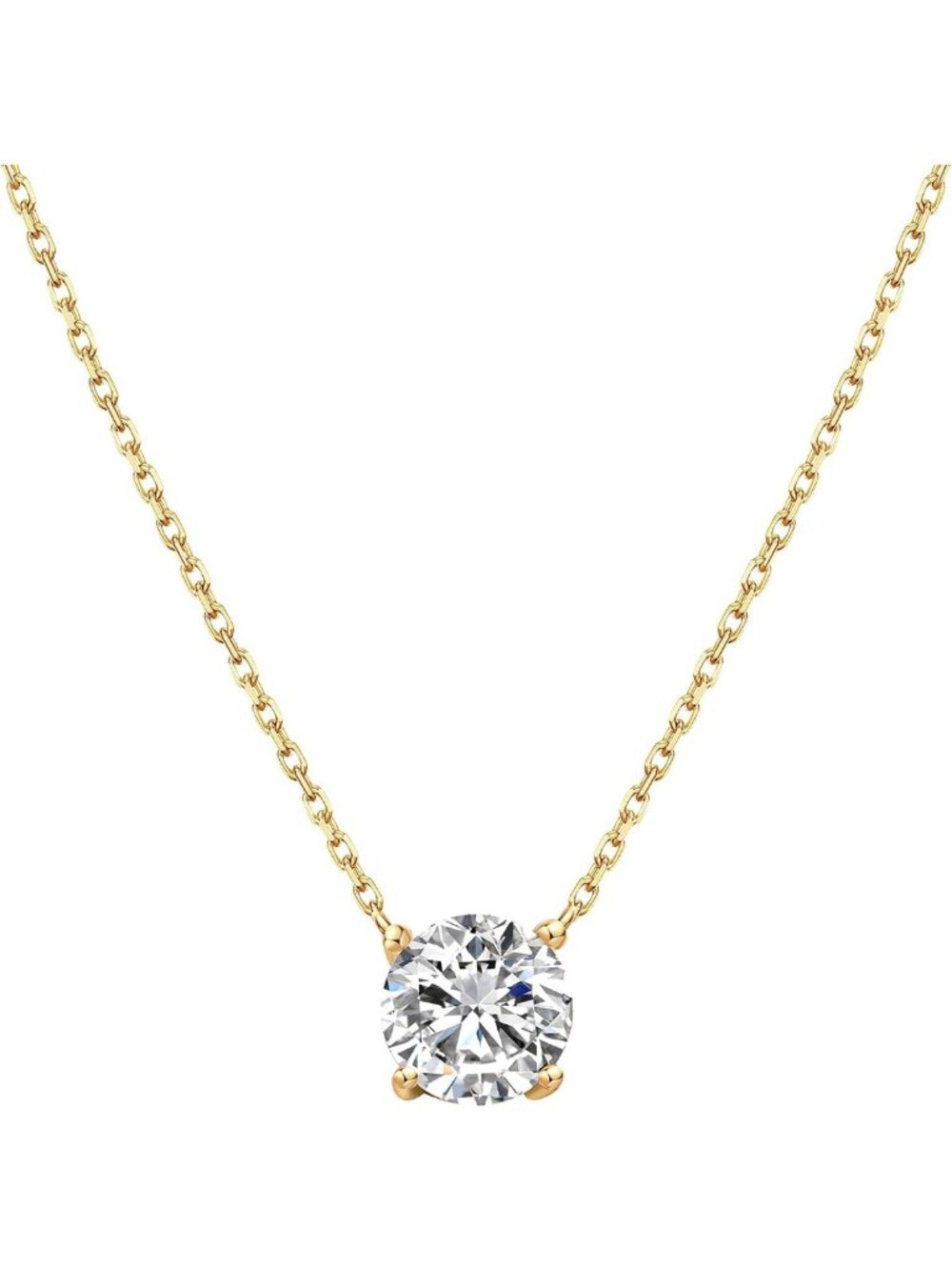Elegant Gold Plated Choker Necklace for Women | Sterling Silver, CZ Pendant Gift